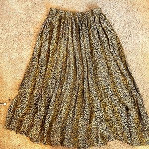 Vintage leopard print midi skirt